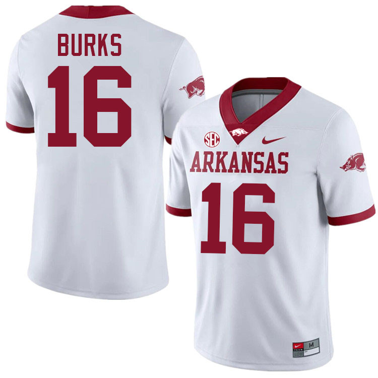 Treylon Burks Arkansas Jersey,Arkansas Razorbacks #16 Treylon Burks Jersey Youth College-White